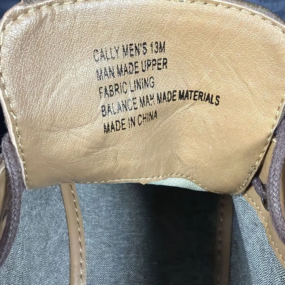 IZOD Cally Men’s Size 13M Brown Chukka Ankle Boots Lace-Up Man Made